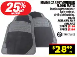 Autopro MIAMI CARPET/RUBBER FLOOR MATS offer