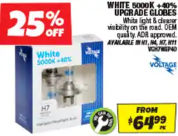 Autobarn WHITE 5000K +40% UPGRADE GLOBES offer