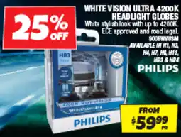 Autobarn WHITE VISION ULTRA 4200K HEADLIGHT GLOBES offer