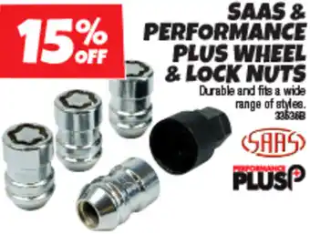 Autobarn SAAS & PERFORMANCE PLUS WHEEL & LOCK NUTS offer