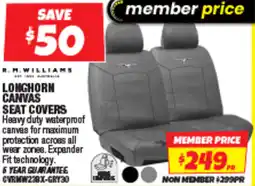 Autobarn LONGHORN CANVAS SEAT COVERS offer