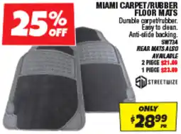 Autobarn MIAMI CARPET/RUBBER FLOOR MATS offer