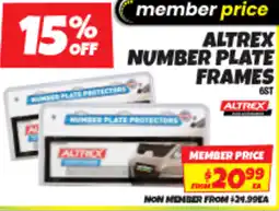 Autobarn ALTREX NUMBER PLATE FRAMES offer