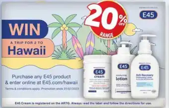 Pharmacy4Less E45 Cream offer