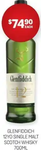 GLENFIDDICH 12YO SINGLE MALT SCOTCH WHISKY 700ML