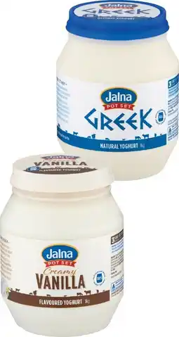 IGA Jalna Pot Set Yoghurt 1kg Selected Varieties offer