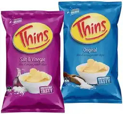 IGA Thins Chips 150‑175g Selected Varieties offer
