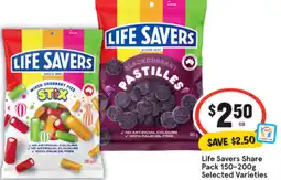 IGA Life Savers Share Pack 150-200g Selected Varieties offer