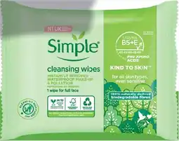 IGA Simple Facial Cleansing Wipes 25 Pack offer
