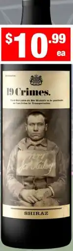Liquor Stax 19 Crimes Range Varieties 750ml offer