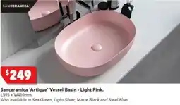 Harvey Norman Sanceramica 'Artique' Vessel Basin - Light Pink offer