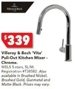 Harvey Norman Villeroy & Boch 'Vita' Pull-Out Kitchen Mixer - Chrome offer