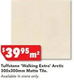 Harvey Norman Tuffstone 'Walking Extra' Arctic 300x300mm Matte Tile offer
