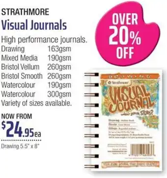 Eckersley's Art & Craft Visual Journals offer