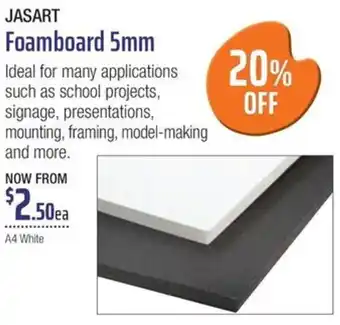 Eckersley's Art & Craft Foamboard 5mm offer