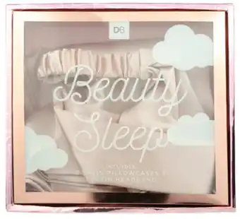 Designer brands beauty sleep satin pillowcase and headband set blush pink