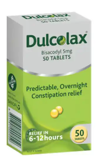 Dulcolax bisacodyl 5mg 50 tablets