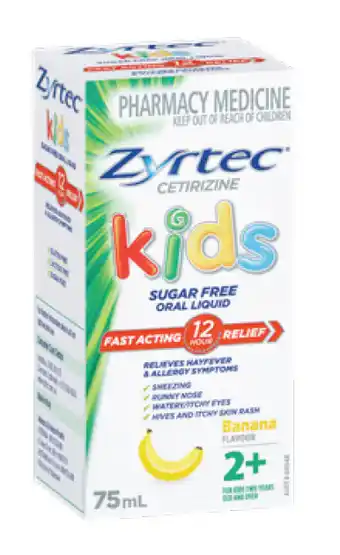 Star Discount Chemist Zyrtec cetirizine kids sugar free oral drops 2+ years 75ml offer