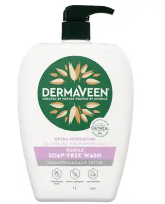 Star Discount Chemist Dermaveen extra hydration gentle soap-free wash 1l offer