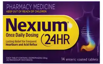 Star Discount Chemist Nexium once daily dosing 24hr 14 tablets offer