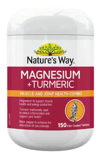 Nature’s way magnesium + turmeric 150 tablets