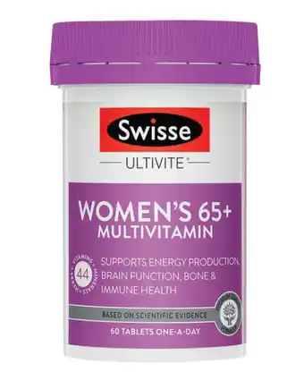 Swisse ultivite women's 65+ multivitamin 60 tablets