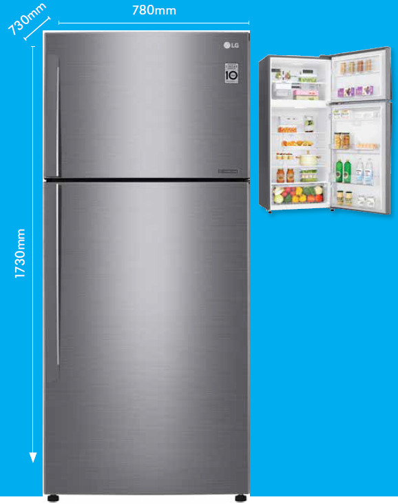 Lg 478l top mount refrigerator offer at The Good Guys