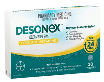 Alliance Pharmacy Desonex oral antihistamine 20 tablets offer