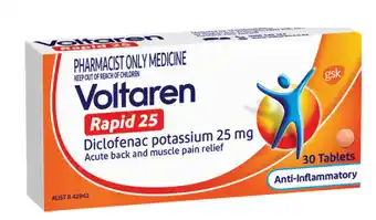Alliance Pharmacy Voltaren rapid 25 30 tablets offer