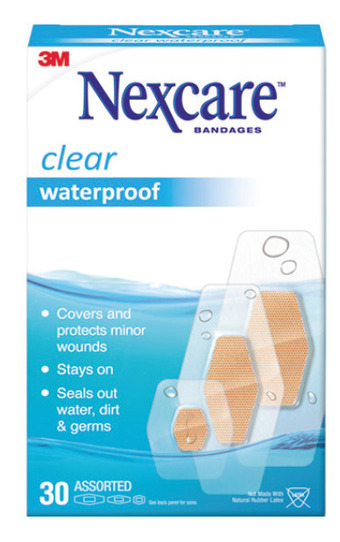 Nexcare waterproof bandages assorted 30 pack