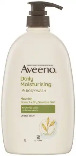Coles Aveeno Daily Moisturising Body Wash 1 Litre offer