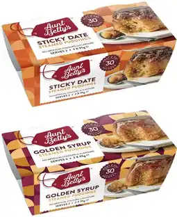 Coles Aunt Betty's Puddings 2 Pack 190g-220g offer