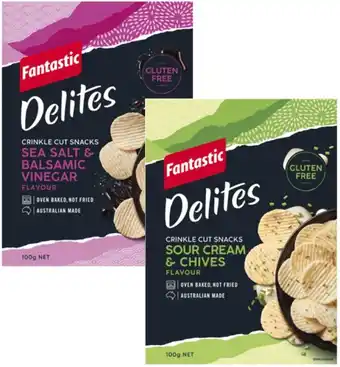 Coles Fantastic Delites Rice Snack Crackers 100g offer