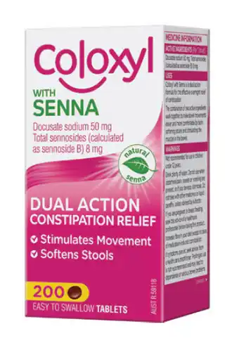 Coloxyl with senna 200 tablets