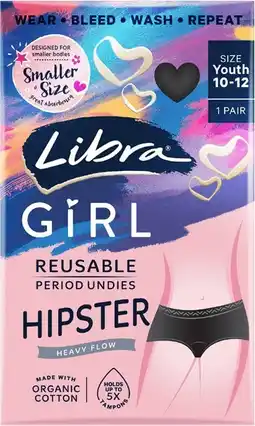 Coles Libra Period Proof Girl Brief Black Size 10-12 1 Each offer