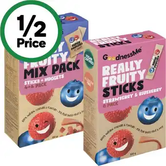 Woolworths Goodness Me Fruit Packs 120g Pk 8 offer