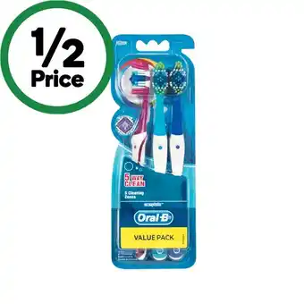 Woolworths Oral-B 5 Way Clean Toothbrush Pk 3 offer