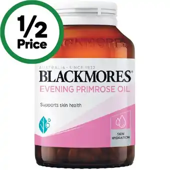 Woolworths Blackmores Evening Primrose Oil Capsules Pk 125 offer