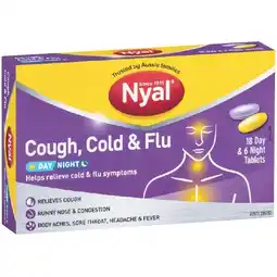 Woolworths Nyal Cough, Cold & Flu Tablets Pk 24^ offer