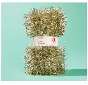 6m champagne tinsel