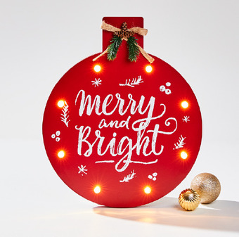 Light up retro christmas sign
