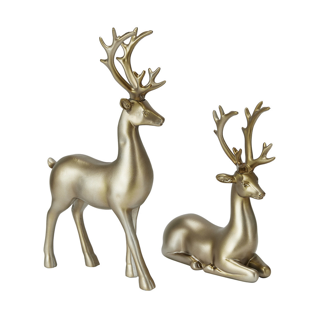 Kmart Assorted modern ‘gold look’ finish reindeer offer