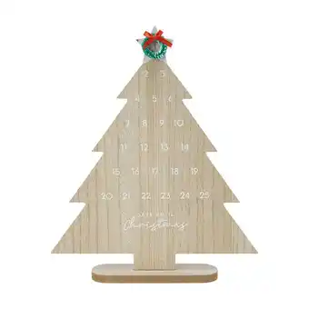 Christmas countdown calendar with wreath