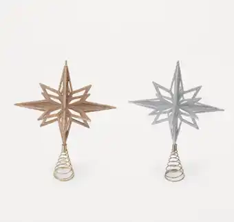 Kmart Assorted 3d glitter tree topper offer