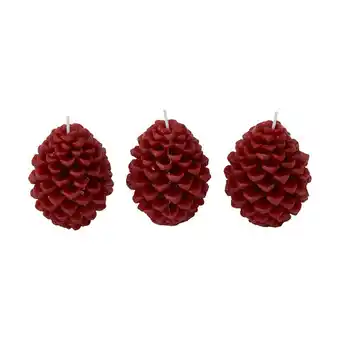 Kmart 3 pinecone look candles offer