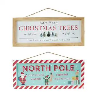 Kmart Traditional wood and metal christmas sign offer