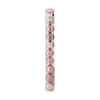 Kmart 10 pack 6cm baubles - rose gold offer