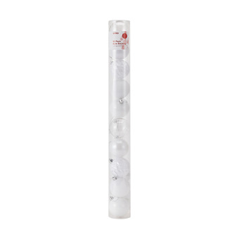 Kmart 10 pack 6cm baubles - white offer