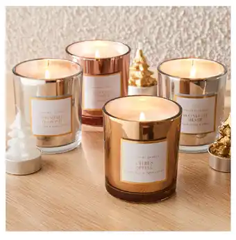 4 metallic fragrant candles