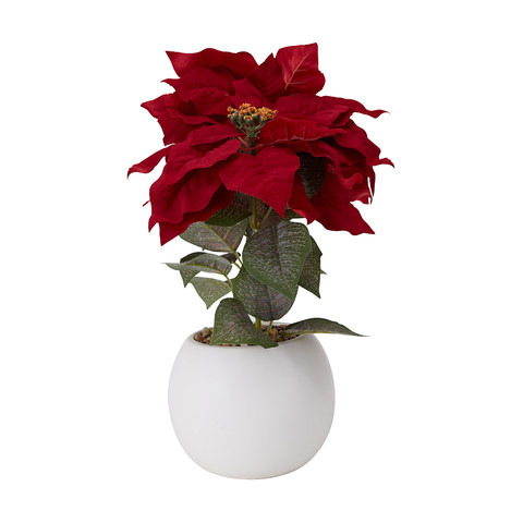 Kmart Artificial poinsettia in pot offer